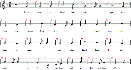 christkindeleins-wiegenlied, Noten