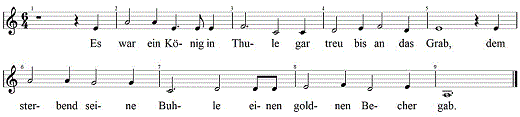 der-koenig-in-thule, Noten