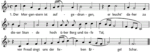 der-morgenstern-ist-aufgedrungen, Noten