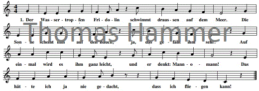 der-wassertropfen-fridolin, Noten