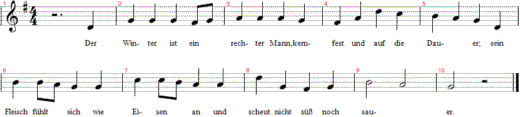 der-winter-ist-ein-rechter-mann, Noten