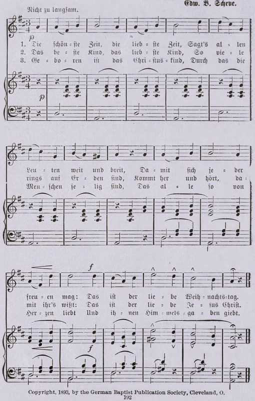 Die schönste Zeit, die liebste Zeit, Melodie und Begleitung