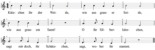 die-weidenkaetzchen, Noten