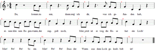 du-komm-zu-mir, Noten