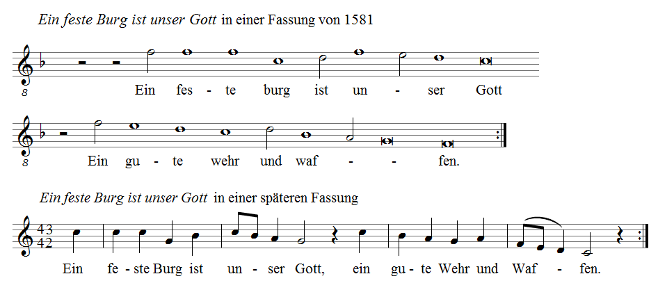 Ein feste Burg ist unser Gott, Noten