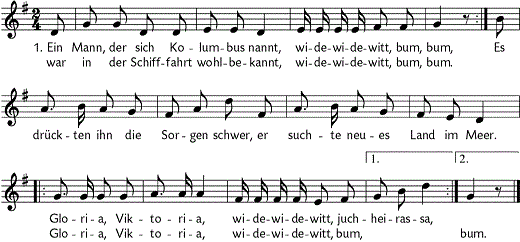 ein-mann-der-sich-kolumbus-nannt, Noten