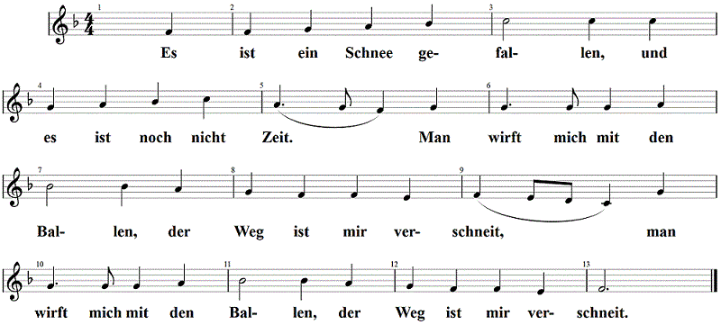 es-ist-ein-schnee-gefallen, Noten