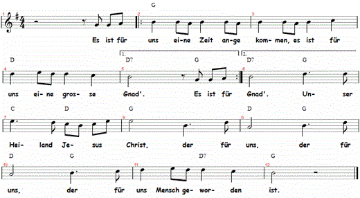 es-ist-fuer-uns-eine-zeit-angekommen, Noten