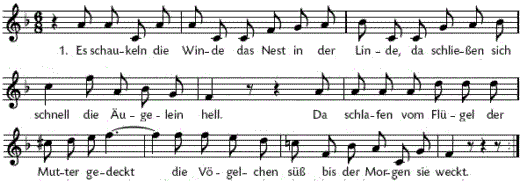 es-schaukeln-die-winde, Noten