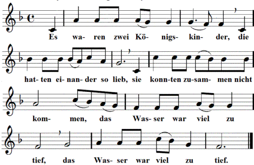 es-waren-zwei-koenigskinder, Noten