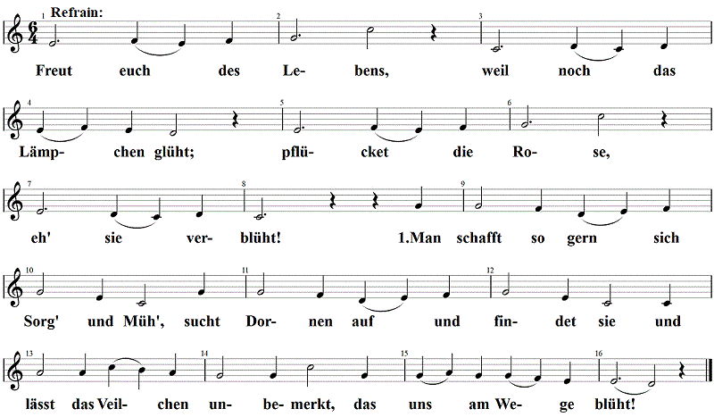 freut-euch-des-lebens, Noten