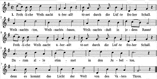 froehliche-weihnacht-ueberall, Noten