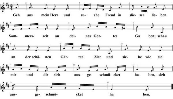 Geh aus mein Herz und suche Freud, Noten