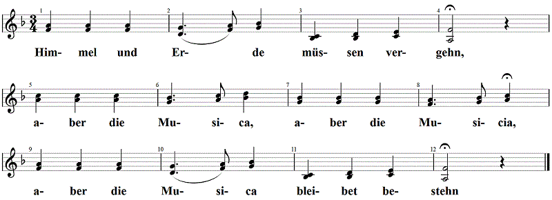 Himmel und Erde müssen vergehn, 2-stimmig, Noten