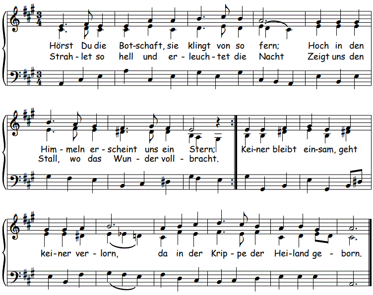 Hörst du die Botschaft, Chorblatt SA Männer