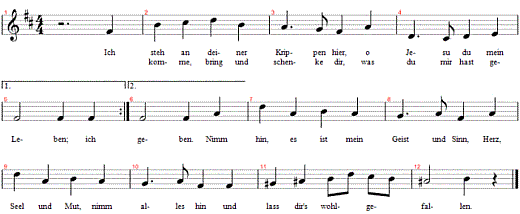 ich-steh-an-deiner-krippen-hier, Noten