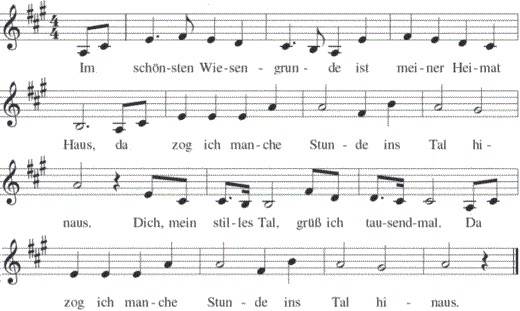 Im schönsten Wiesengrunde, Noten