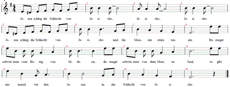 josua-schlug-die-schlacht-von-jericho, Noten