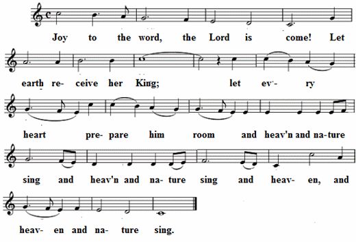 Joy to the world, Noten