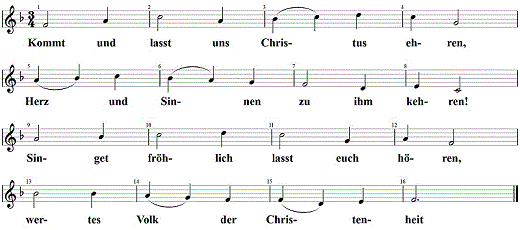 kommt-und-lasst-uns-christus-ehren, Noten