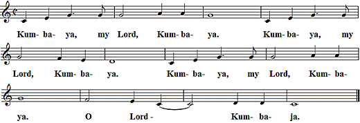 kumbaya-my-lord, Noten