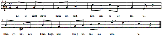 leise-zieht-durch-mein-gemuet, Noten