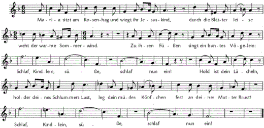 mariae-wiegenlied, Noten