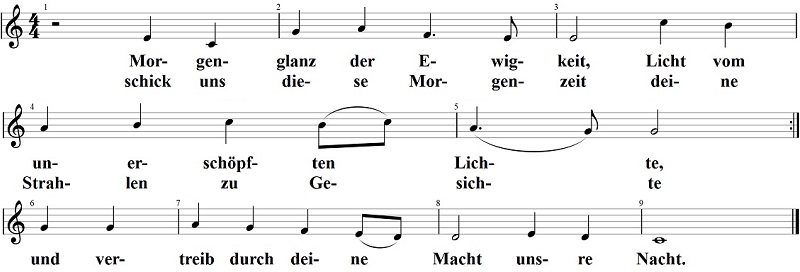 Morgenglanz der Ewigkeit, Noten