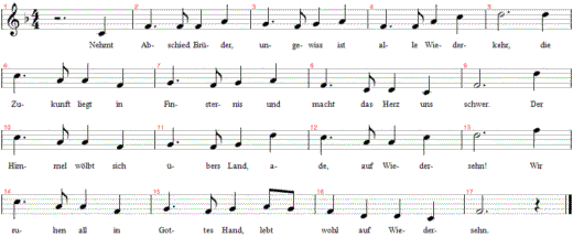 nehmt-abschied-brueder, Noten