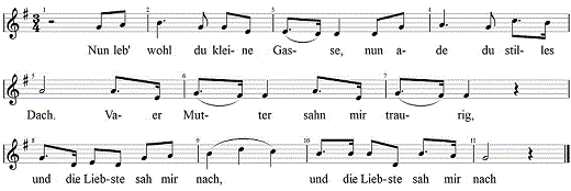 nun-leb-wohl-du-kleine-gasse, Noten