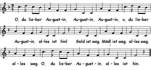 o-du-lieber-augustin, Noten