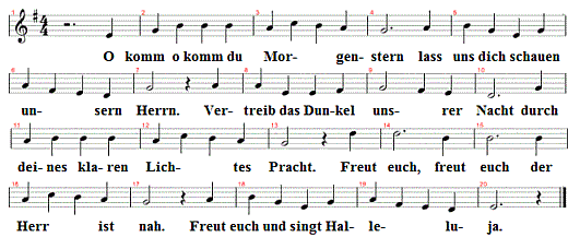 o-komm-du-morgenstern, Noten