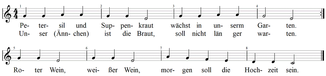 petersil-und-suppenkraut, Noten