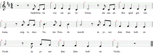 sankt-martin-war-ein-guter-mann, Noten