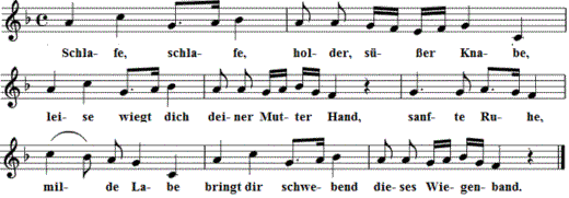 schlafe-holder-suesser-knabe, Noten