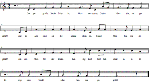 sei-gegruesst-sankt-martin-gottesmann, Noten