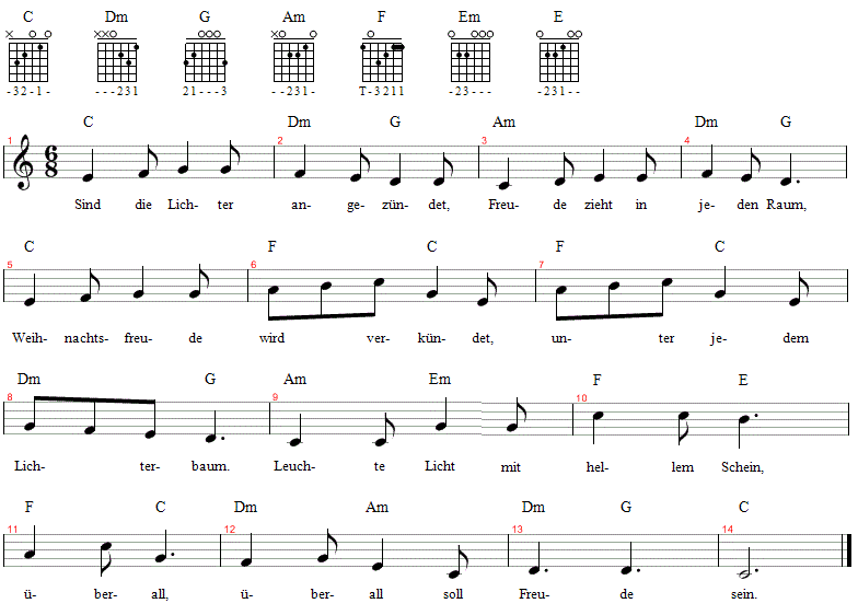 sind-die-lichter-angezuendet, Noten