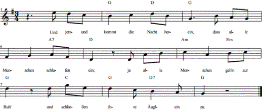 und-jetzund-kommt-die-nacht-herein, Noten