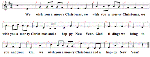 we-wish-you-a-merry-christmas, Noten