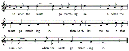 when-the-saints-go-marching-in, Noten