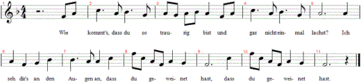 wie-kommts-dass-du-so-traurig-bist, Noten