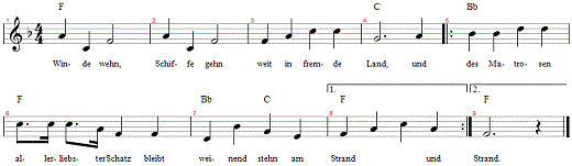 winde-wehn-schiffe-gehn, Noten
